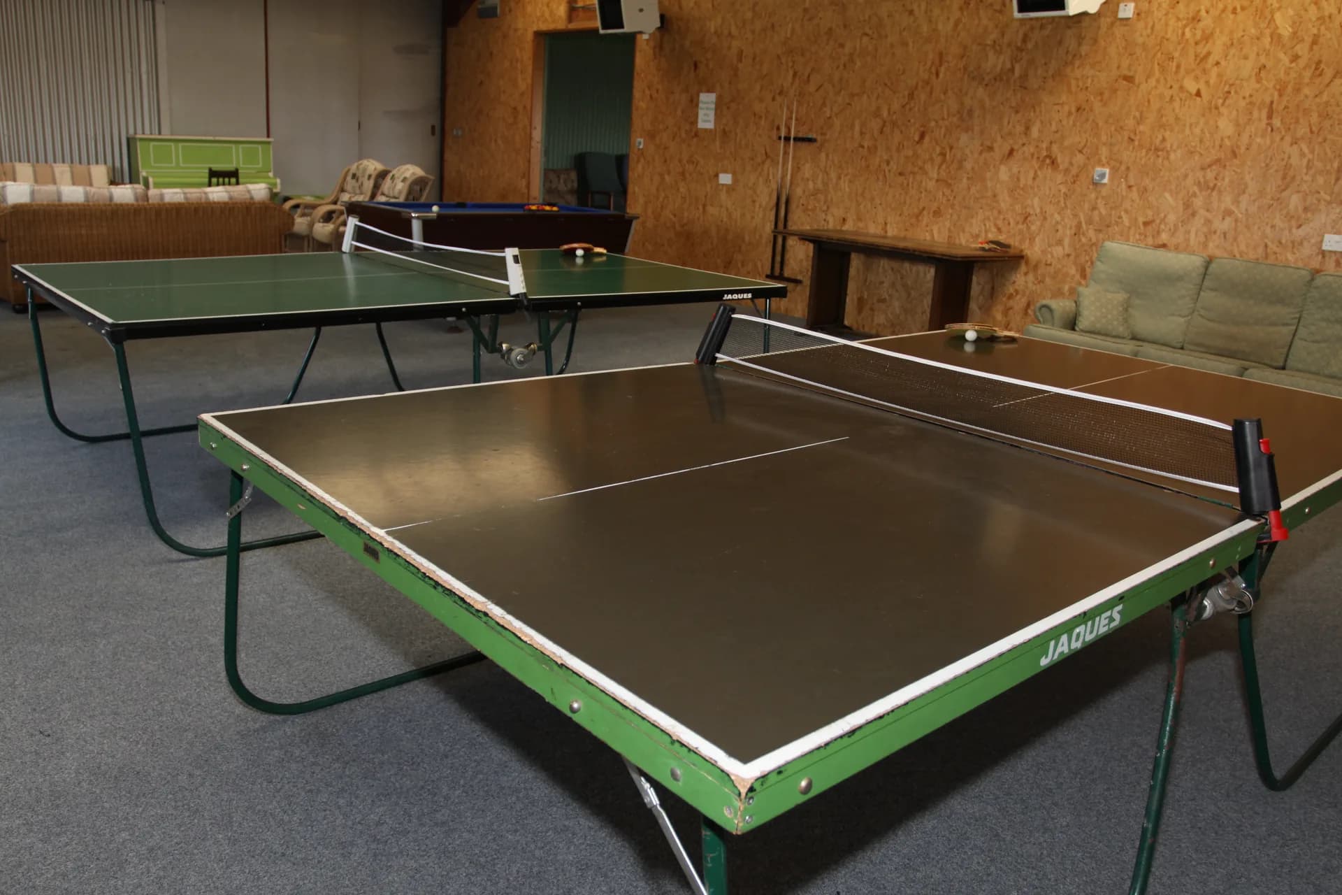 Games room with table tennis at The Poplars