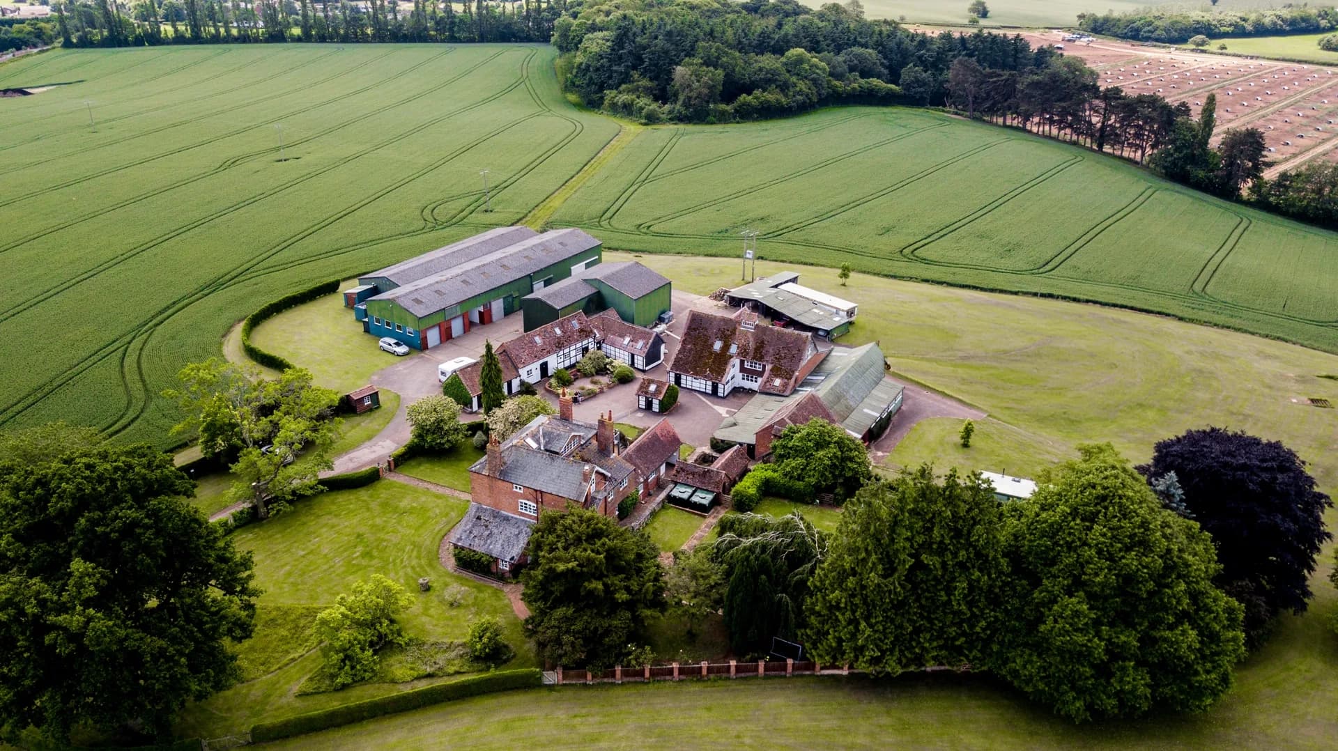 Aerial view of The Poplars conference venue