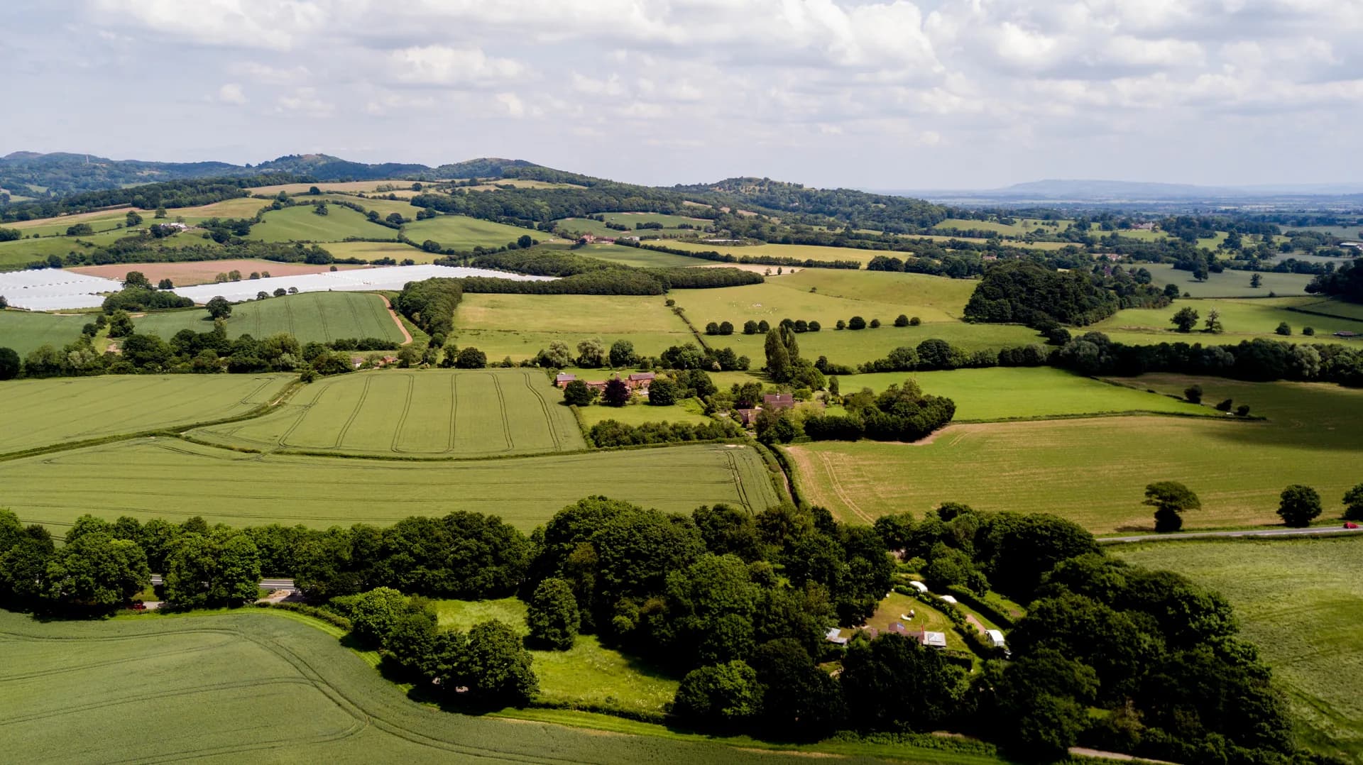 Aerial view of The Poplars outdoor facilities
