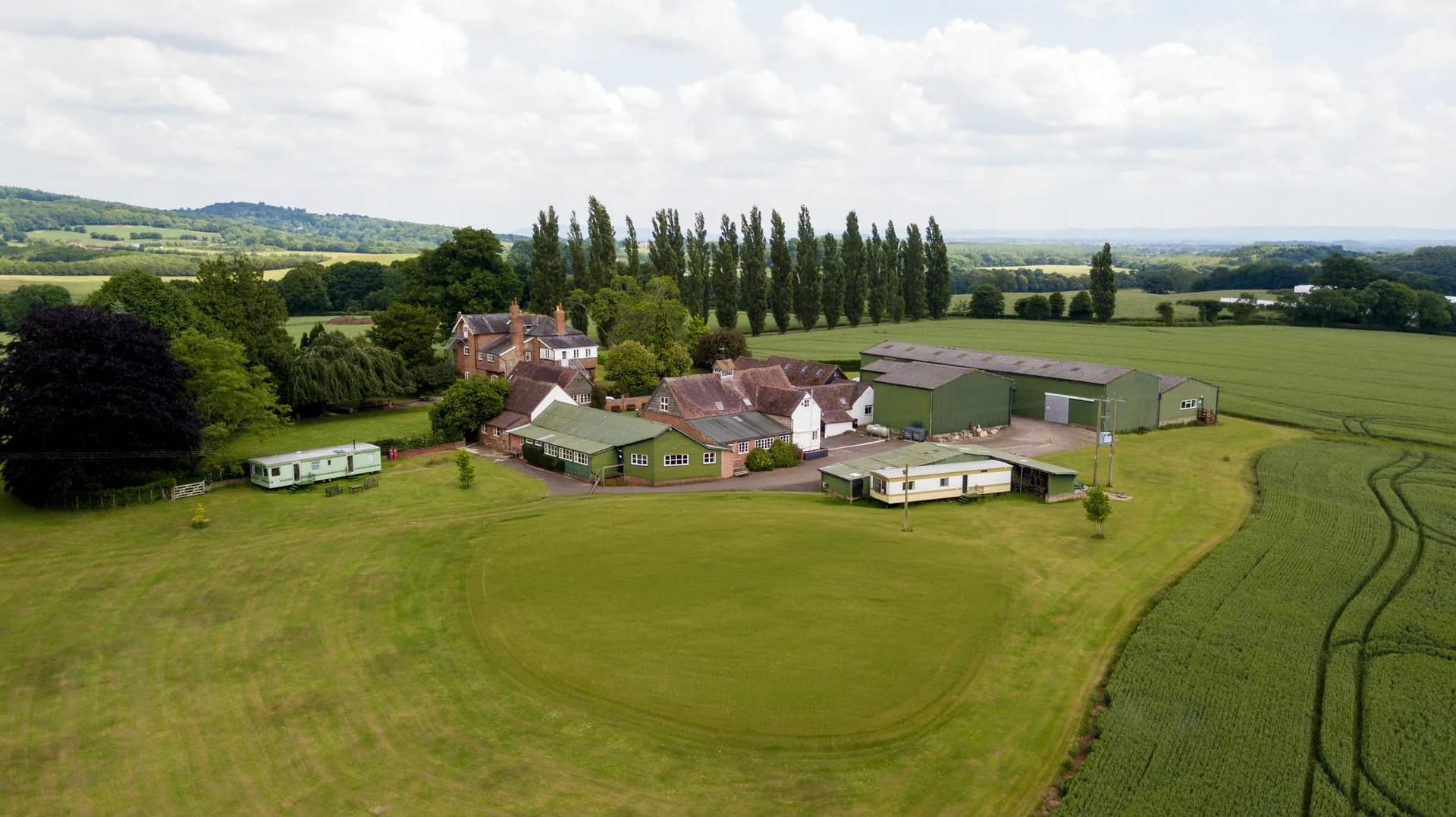 Aerial panorama of The Poplars estate