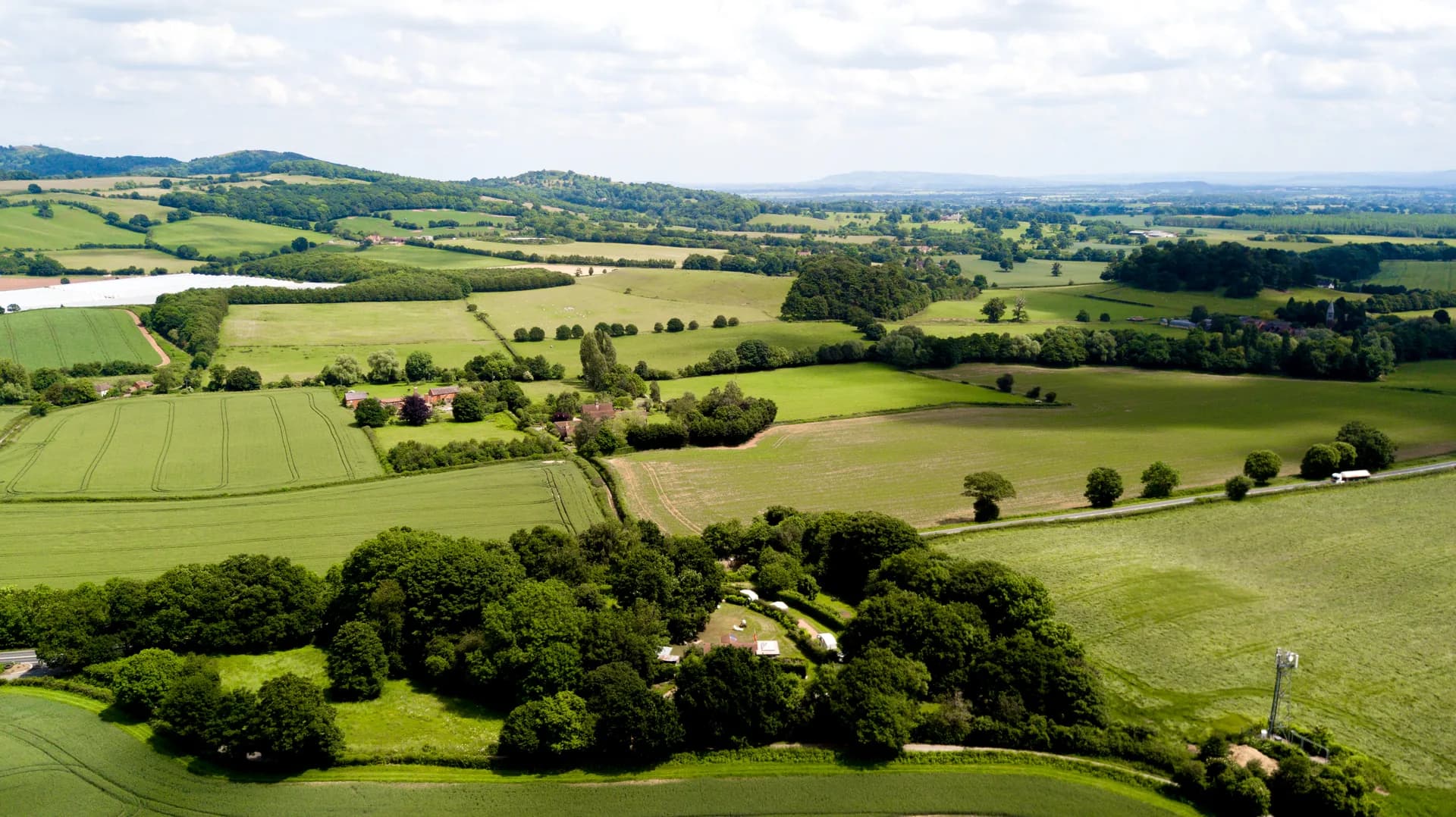 Aerial view of The Poplars estate